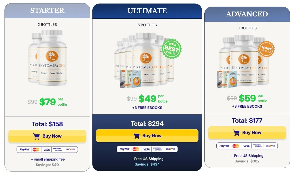 Phytomem One packages 2 bottles 79 3 bottles 59 6 bottles 49